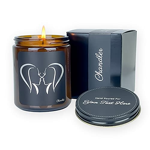 Zodiac Sign Collection - Scented Soy Candle - Customized Birthday Gift by Chandler Studio (Gemini, Magnolia & Peony)