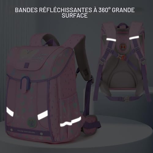 Sac école imperméable pour fille de 6 à 10 ans idéal pour le primaire - 5