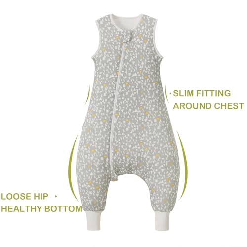 Nivolltha 100% Cotton Soft Baby Sleeping Bag with Feet 1.5 TOG, All Season Warm Toddler Sleep Sack with Feet, Graphic, Size XS - Image 3