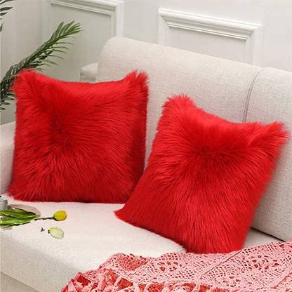Catchyx Cart Luxury Soft Fur(Double-Side) Cushion Cover Pillowcase Decorative Throw Pillows Covers, No Pillow Insert, 12" x 12" Inch, (Red), (B09T76SQLR) Amazon Price History, Amazon Price Tracker