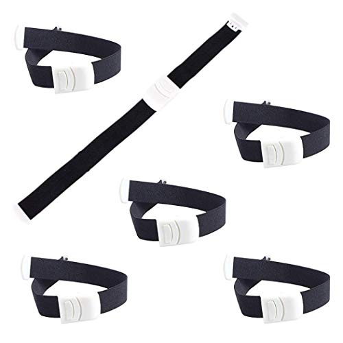 Image of 6-Pack Tourniquet Elastic First Aid Quick Release Medical Sport Emergency Tourniquet Buckle Band Black 6PCS