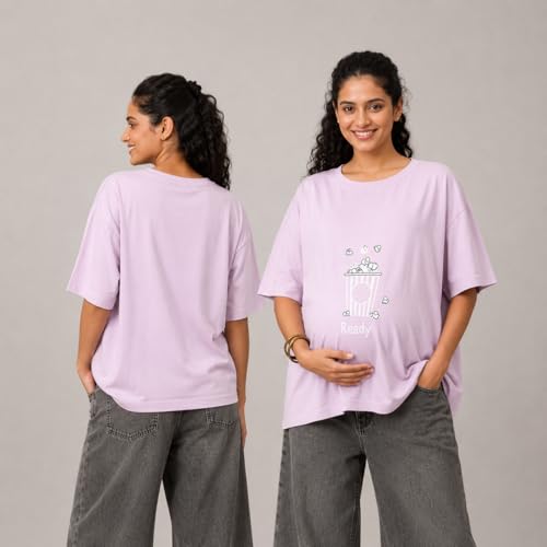 Image of The Mom Store Mom T-Shirt | Cotton | Pre and Post Pregnancy | Quirky Statements | Comfortable | Oversized