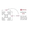8020, 1010, 10 Series 1 Inch x 1 Inch T-Slotted Aluminum Extrusion DIY Extruded Linear Slot Bar Rail 80/20 (Black Anodize, 12 Long)