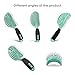 NuWay 4HAIR DoubleC U.S. Patented Double Curved Detangling Brush is Hair Dryer Safe (Mint Green)