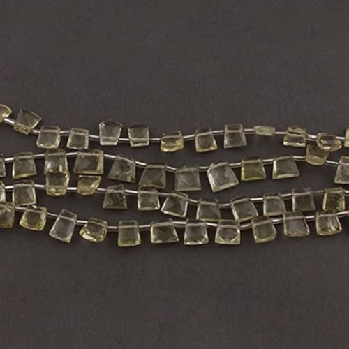 Quartz Citron briolettes perles facettées LKBEADS bijoux SB1158 4 rangs 8''
