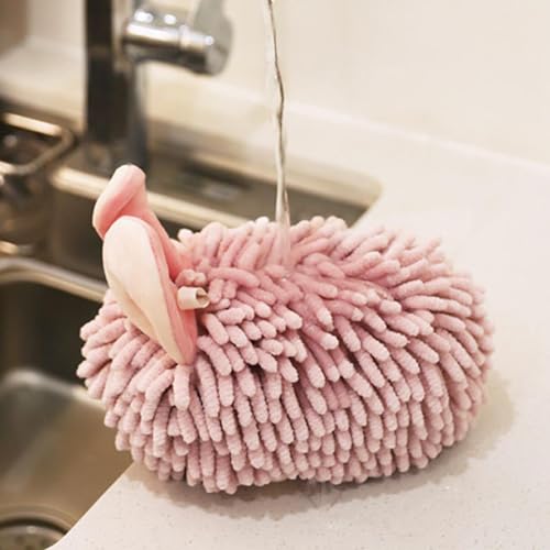 Toalla de felpilla de conejo, complemento divertido y absorbente para dormitorios 8