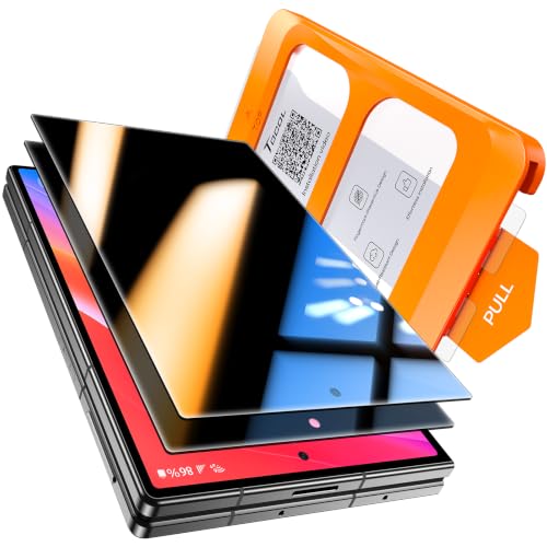 Image of TOCOL for Samsung Galaxy Z Fold 8 Privacy Screen Protector | Easy Installation, 25 Anti Spy, Data Protection, 9H+ Tempered Glass, 8FT Military Grade Shatterproof, Anti-Scratch, 2 Pack