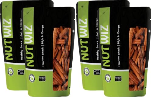 Image of Nutwiz Dalchini Sticks (CInnamon Sticks) 400 Grams (200 Grams X 2) | Gives Strong Flavour & Aromatic Khushboo for Masala Chai, Biryani, Sabzi, Pulav & More Indian Recipies | Sabut Dalchini is best Ingridient For Taste and Desi Touch in Your Daily Indian Dishes | Dalchina Chekka | Dalchini Whole Bark | Cinnamon Bark | Dalchini Whole | Healthy and Dalcheeni