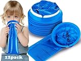 Valchoose 12 Pack Kids Vomit Bags Disposable, Hospital Grade 800ml Motion Sickness Bags for Car Kids Lifesaver, Barf Bags Come in Handy, No Spilling Perfect for Car Sick, Chemo, Road Trip（Blue）