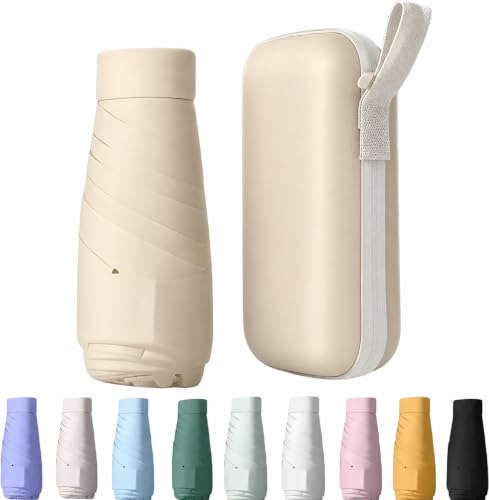 Image of ๐ช๐ข๐ข๐ ๐ญ๐ฌ UV Travel ๐ ๐ถ๐ป๐ถ ๐๐ผ๐น๐ฑ๐ถ๐ป๐ด Ultra Compact pastel ๐จ๐บ๐ฏ๐ฟ๐ฒ๐น๐น๐ฎ with Case, Manual Open ๐ฒ ๐ฅ๐ถ๐ฏ๐ Lightweight ๐ฃ๐ผ๐ฟ๐๐ฎ๐ฏ๐น๐ฒ, Small Sun & Rain ๐ฃ๐ผ๐ฐ๐ธ๐ฒ๐ ๐จ๐บ๐ฏ๐ฟ๐ฒ๐น๐น๐ฎ for Men and Women- Use in ๐ฅ๐ฎ๐ถ๐ป & ๐ฆ๐๐บ๐บ๐ฒ๐ฟ