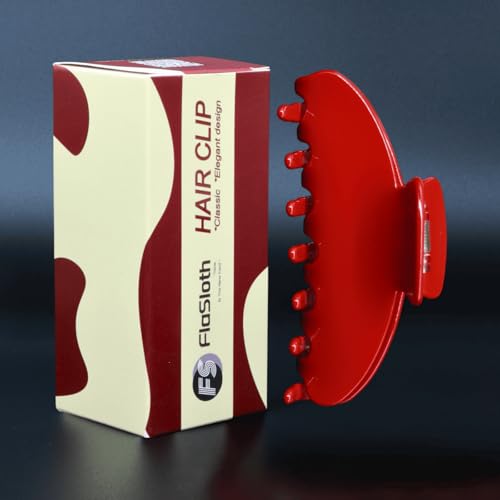 Pinza para cabello cherry rojo de 4 pulgadas miniatura 1