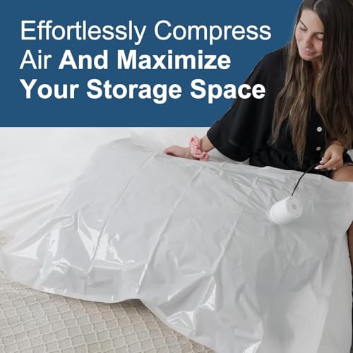 Image of LUXJET 20 Combo Vacuum Bags for Clothes Storage, Vacuum Sealed Bags for Clothing, Bedding, Blankets and Comforters, Space Saver for Luggage Packing and Moving (20 PACK COMBO)