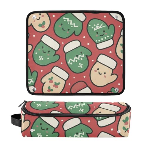 Bolso de viaje GuoChe para herramientas de cabello y tapete resistente al calor con cierre - Fondo rojo miniatura 3