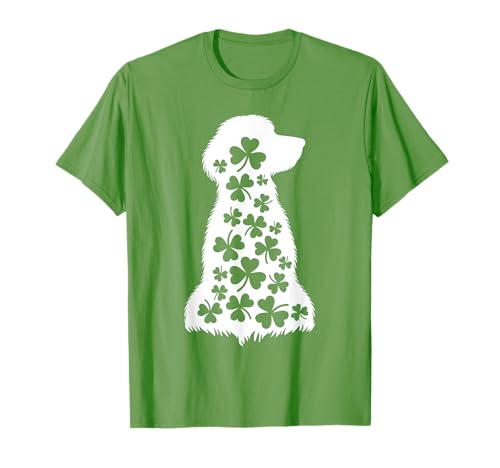 Día de San Patricio Tréboles Lucky Irish Dog Día de San Patricio Camiseta