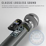 Phenyx Pro Wireless Microphone System, Metal Wireless Mic Set with 4 Cordless Mics, 4x25 UHF Adjustable Frequencies, 200ft Range, Dynamic Microphones for Singing, Karaoke, Church, DJ (PTU-5200) - Image 4