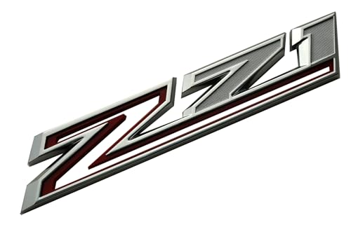 Image of 2 Pack 2019-2025 Z71 Emblem Decals Side Badges Compatible with Silverado Z71 Parts 84632695 (Chrome Red)