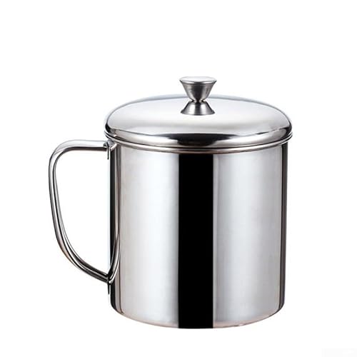 Gdfnmogo Stainless Steel Mug, 304 Food-Grade, Rust-Resistant & Scratch-Resistant for Home, Office, Camping, and Travel (10cm (600ml))
