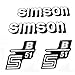 Produktbild Set Aufkleber Simson S51 B weiß/schwarz für Tank und Seitendeckel
