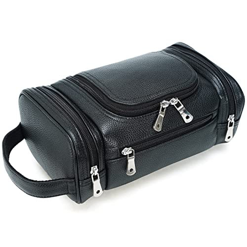 Polare Kulturbeutel aus Rindsleder, Rasierset, Dopp Kit, Reise-Etui, Waschbeutel mit YKK-Reißverschlüssen Cover