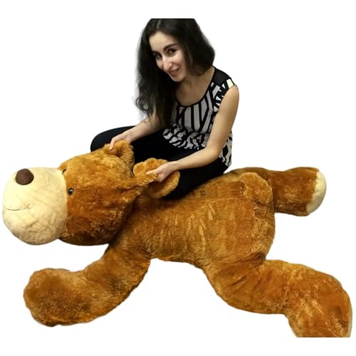 Image of Giant Sleeping Dog Soft Toy - 4 Feet Ultra Soft Plush Puppy Toy for Girls, Boys & Adults | Cute Hug Buddy Gift for Kids, Birthday, Anniversary & Valentine - Big Size Stuffed Animal