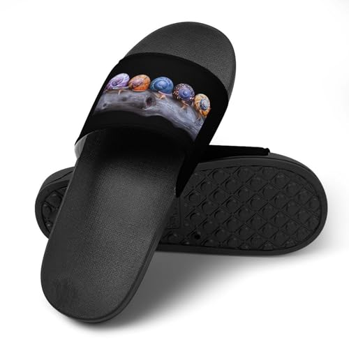 Colorful Snails Non Slip Slides Sandals for Women Men Quick Drying Shower Shoes for Bathroom Pool Beach4