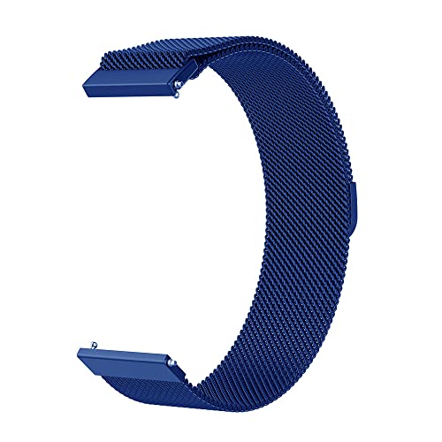 Image of AONES 20mm Magnetic Loop Watch Strap Compatible for Samsung Galaxy Active2 4G 44Mm Metal Chain Watch Band