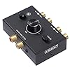 AtNeDcVh RCA 3.5mm Port 1 in 2 Out / 2 in 1 Out Bi-Directional Audio Switcher, 2-Way Stereo L/R Sound Channel Speaker Headphone Audio Switch Selector Splitter Box