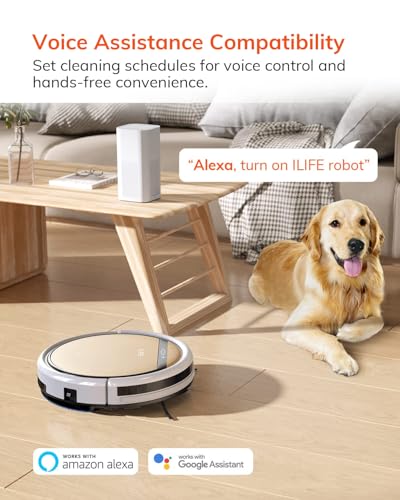Image of ILIFE V5s Ultra Robot Vacuum and Mop, Strong Suction, 2-in-1 Dry & Wet, Pet Hair Friendly, Multiple Cleaning Modes, Bluetooth, Alexa & Google Home