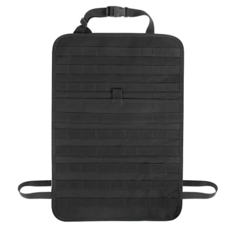 Asiento trasero para automóvil Bolsa de almacenamiento táctico MOLLE Panel Asiento trasero para automóvil Kit de protección Pad Kick Pad Impermeable