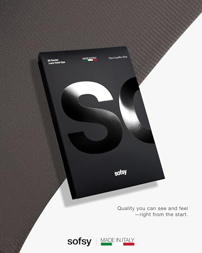 Image of sofsy 100% OEKO-TEX Certified - Italian Women's Opaque Thigh High Stockings | Ultra Soft Dual Silicone Lace Top Stay Ups