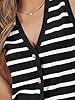 LILLUSORY Vest Tops for Women 2026 Spring Striped Sweaters Button Up Summer Business Casual Womens Blouses Jackets Fashion Clothes Sleeveless Tank tops Black White L #4