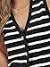 LILLUSORY Vest Tops for Women 2026 Spring Striped Sweaters Button Up Summer Business Casual Outfits Womens Blouses Jackets Fashion Clothes Sleeveless V Neck Tops Black White L