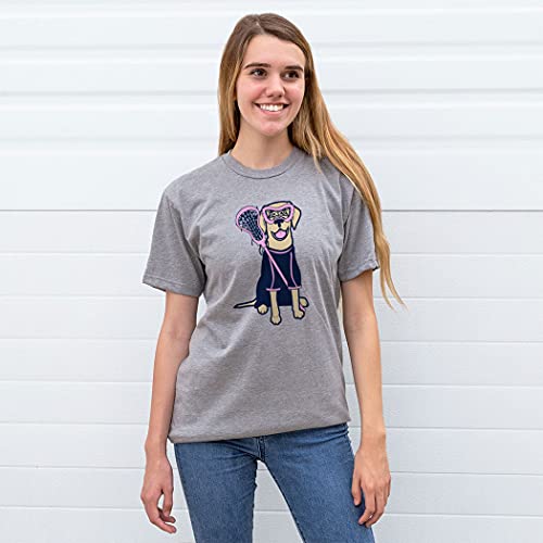 Girls Lacrosse Lily The Lacrosse Dog Short Sleeve T-Shirt | Girls Lacrosse Tee | Youth and Adult Sizes2