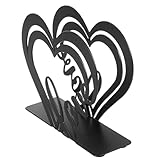 Hoement Servilletero de Hierro Negro Diseño de Corazón, Tamaño 12x10.2x4 Cm, Soporte Reutilizable para Servilletas en Mesa, Adecuado para Cocina, Restaurante y Baño