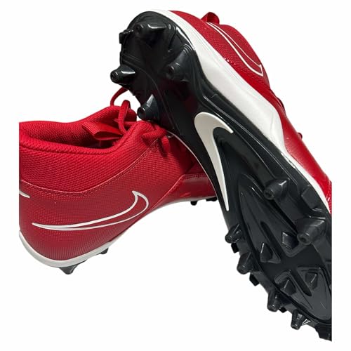 Nike Men's Alpha Menace Varsity-3 Football Cleats Shoes University Red/White #CV0586-616 - Size Mens 113