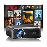 Proiettore 4K 【1100 ANSI/Netflix ufficiale/Dolby】 Smart Proiettore 4K Portatile Auto Focus/Keystone WiFi Bluetooth FHD 1080P, WiMiUS Proiettori WiFi6 Esterno Zoom 50% per Home Cinema/PPT Doppia HDMI