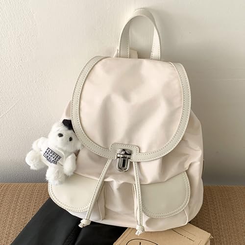 Mochila de nailon de moda para mujer con compartimentos de viaje 7