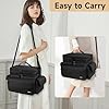 LEFORZ Large Sewing Supplies Organizer(13 x 8 x 9 in),Double-Layer Sewing Accessories Storage and Organizer Case Bag,Protable Travel Sewing Box Sewing Basket for Sewing Tools,Black(Bag Only)
