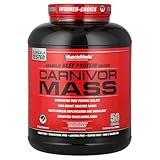 MuscleMeds Carnivor Mass Anabolic Beef Protein Gainer, Strawberry, 6 Pound