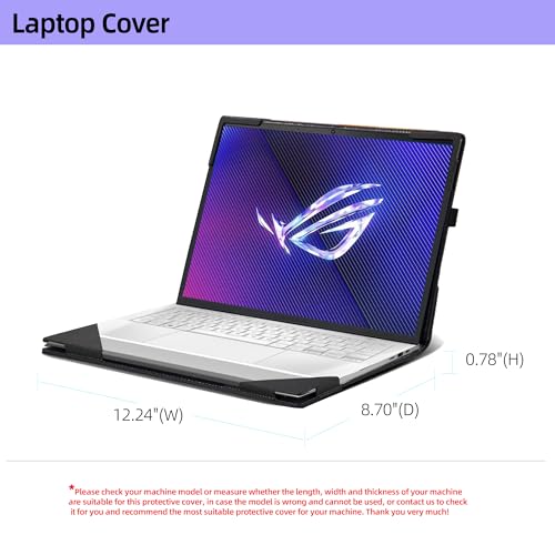 Funda para ASUS ROG Zephyrus G14 2024 de piel gris 4