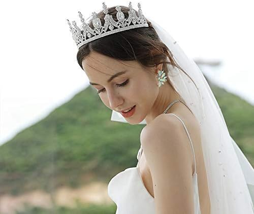 crown, Elegant Vintage Baroque Queen King Bride Tiara Bridal Wedding Tiaras and Crowns Hair Jewelry Accessories