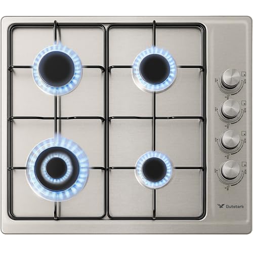 Reviews de Estufas de Gas disponible en línea. 49 GUTSTARK Parrilla de Gas Natural y LP Empotrable para Cocina 4 Quemadores Acero Inoxidable 58.5 X 50.5 X 9 Cm Encendido Electronico Estufa para Empotrar Fácil de Limpiar para...