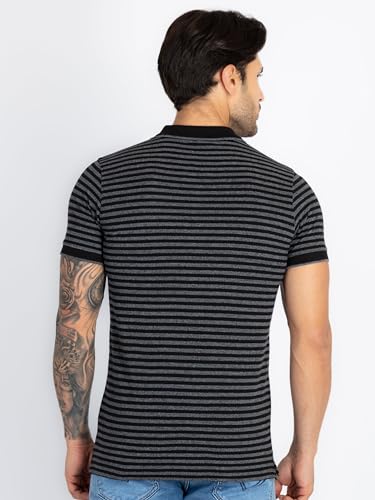 Image of Status Quo Mens Striped Polo T-Shirt