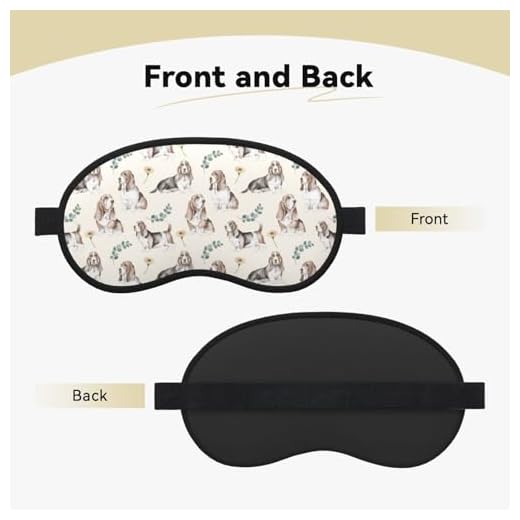 Basset Hound Blackout Sleep Eye Mask