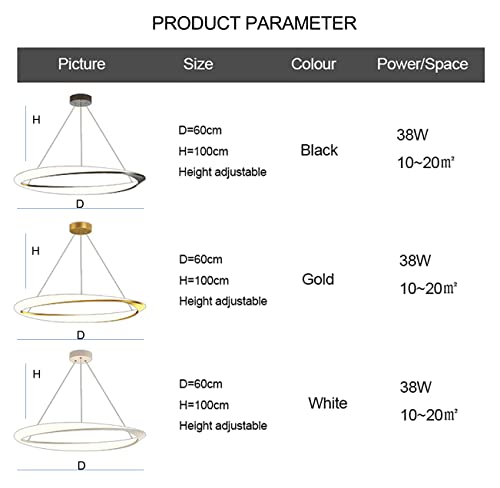 Éclairage domestique LED avec variateur et lustre ajustable - 7