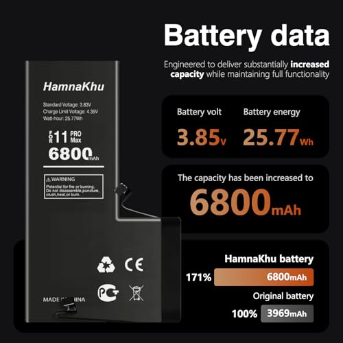 Batterie iPhone 11 Pro Max 6800 mAh de qualité supérieure - 2