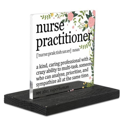 Thank You Nurse Practitioner Gifts, Appreciation Gifts for Nurse Practitioner, NP Graduation Gifts, NP Gifts for Women Nurse Practitioner Week Christmas Gifts Desk Decorative Signs YT396