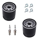 Rebuiman 49065-2057 Oil Filter 2Pcs Fit for Kawasaki FB460V FC540V 4 Stroke Engine, for Mule 600