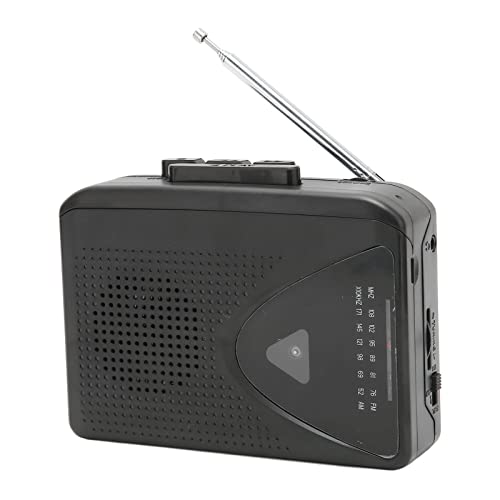 Portable Cassette Player, AM FM Radio Personal Stereo Cassette Player with External Speaker and 3.5mm Headphone Jack, Cassette Tape Player