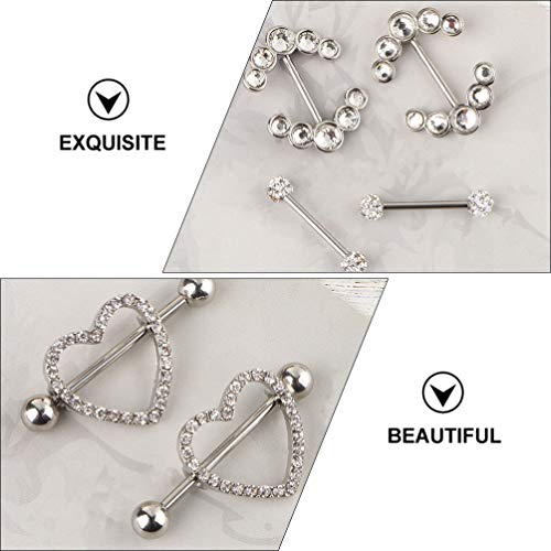 ARTIBETTER 4 pares de grampos de mamilo, anéis de proteção de seio, anéis de proteção de mamilo, lín